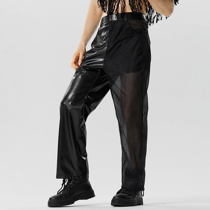 Men's Urban Chic Leather Trousers - skyjackerz
