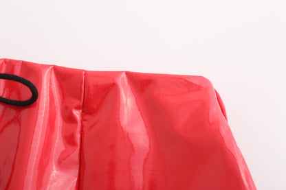 Women Faux Leather Lace-Up Shorts - skyjackerz