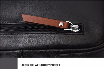 Black / Big (28.5x20x9cm) Men's Business Leasure Shoulder Bags - skyjackerz
