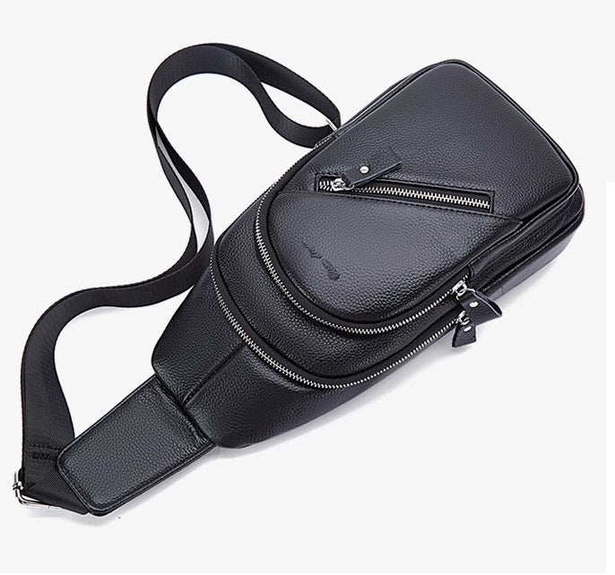 Men's Leather Business Chest Bags - skyjackerz