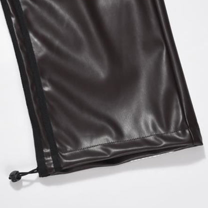 Men's Trendy Wide-leg Leather Bottoms - skyjackerz