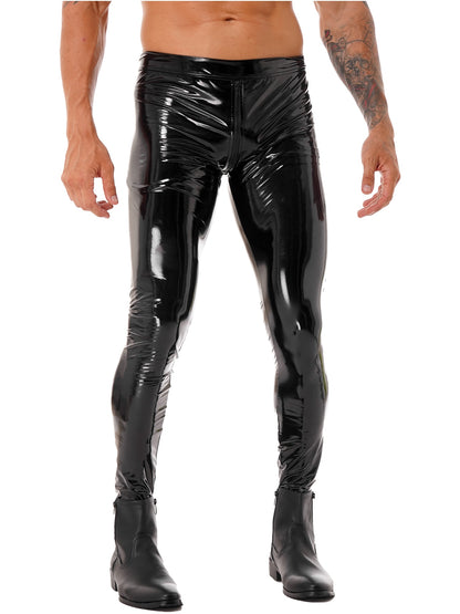 Men's Leather Zipper Pants - skyjackerz