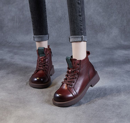 Cherry Red / 5 Women's Retro Casual Ankle Boots - skyjackerz