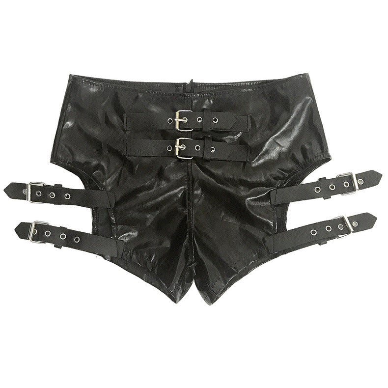 Women Sexy Nightclub Leather Shorts - skyjackerz