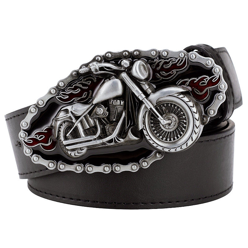 Ghost Rider Blt Men's Heavy Ghost Rider Genuine Leather Belt – skyjackerz
