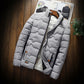 Cool Grey / M Men's Thick Cotton Winter Parka Jacket - skyjackerz