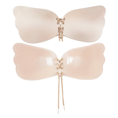 No Air-Vent Beige / A Push Up Strapless Bra - skyjackerz