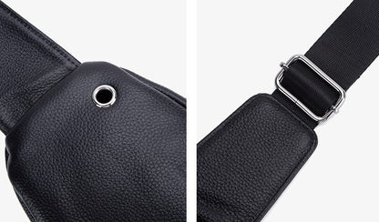 Men's Leather Business Chest Bags - skyjackerz