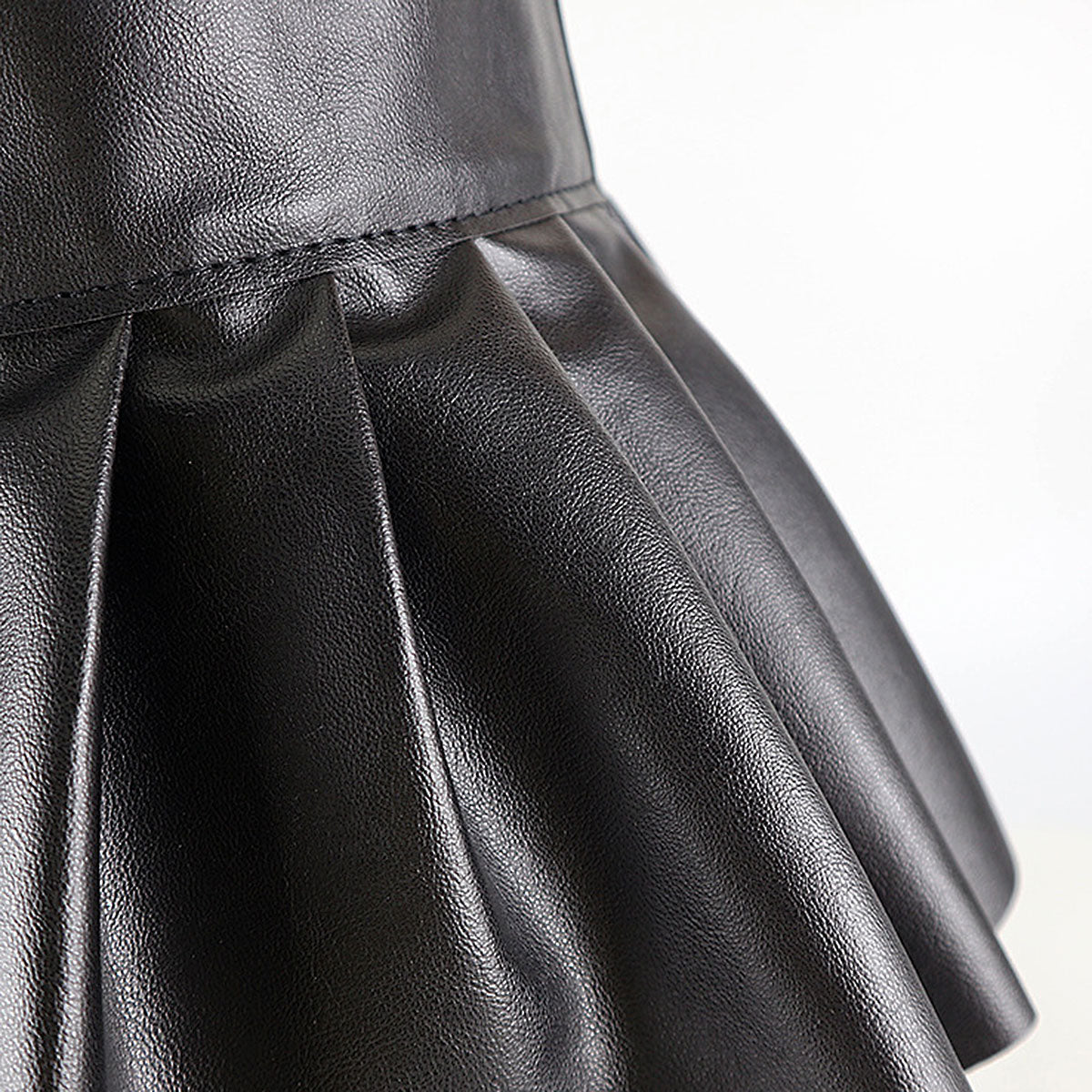 Women Leather Pleated Skirt Belt - skyjackerz