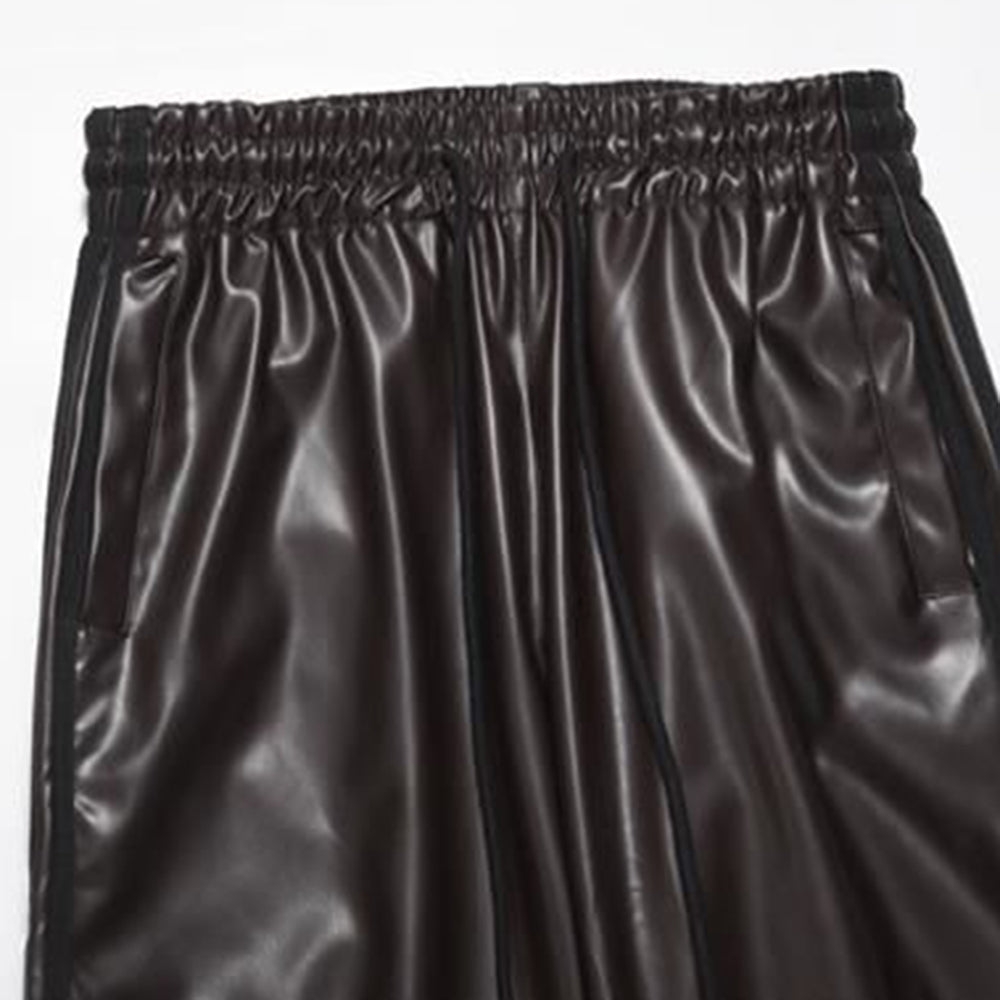 Men's Trendy Wide-leg Leather Bottoms - skyjackerz