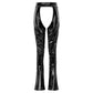 Women's Cutout Leather Pants - skyjackerz