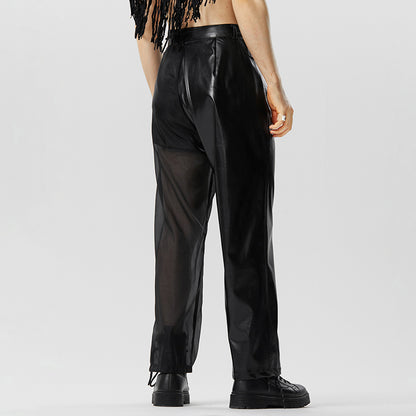 Men's Urban Chic Leather Trousers - skyjackerz
