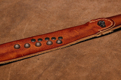 Brown / 105 cm Punk Style Men's Pin Buckle Leather Belt - skyjackerz