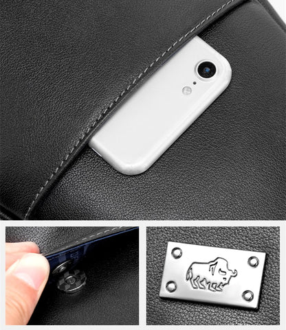 Men's Leather Casual Sling Chest Bag - skyjackerz