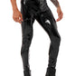 Black / S Men's Leather Zipper Pants - skyjackerz