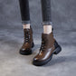 Khaki / With / 5 Women's Calfskin Warm Short Boots - skyjackerz