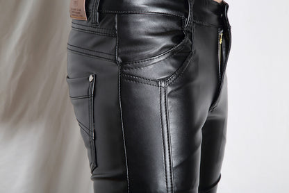 Men's Modern Comfortable Leather Pants - skyjackerz
