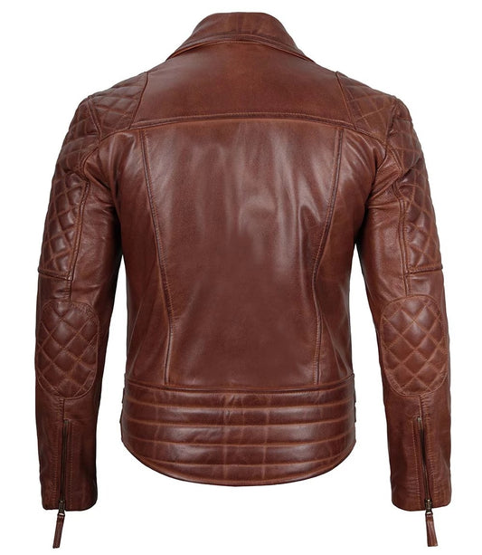 Quilted Biker Jacket for Men