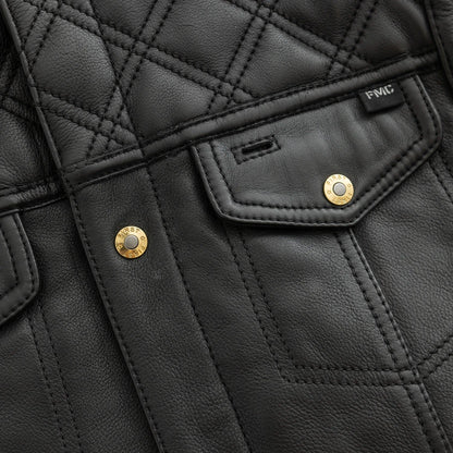 Small 12 Gauge Men's Leather Vest - skyjackerz