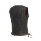 Black / X Small Cindy - Women's Motorcycle Leather Vest - skyjackerz