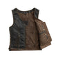 Black / X Small Cindy - Women's Motorcycle Leather Vest - skyjackerz
