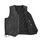 Black / Small Deadwood Men's Motorcycle Western Style Leather Vest - skyjackerz