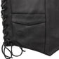 Black / Small Deadwood Men's Motorcycle Western Style Leather Vest - skyjackerz