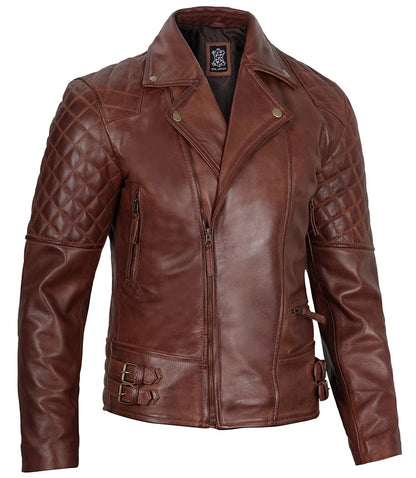 Medium Quilted Biker Jacket for Men - skyjackerz