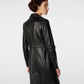 Women's Button Down Leather Coat