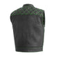 Black / Small Upside Men's Club Style Leather Vest - skyjackerz