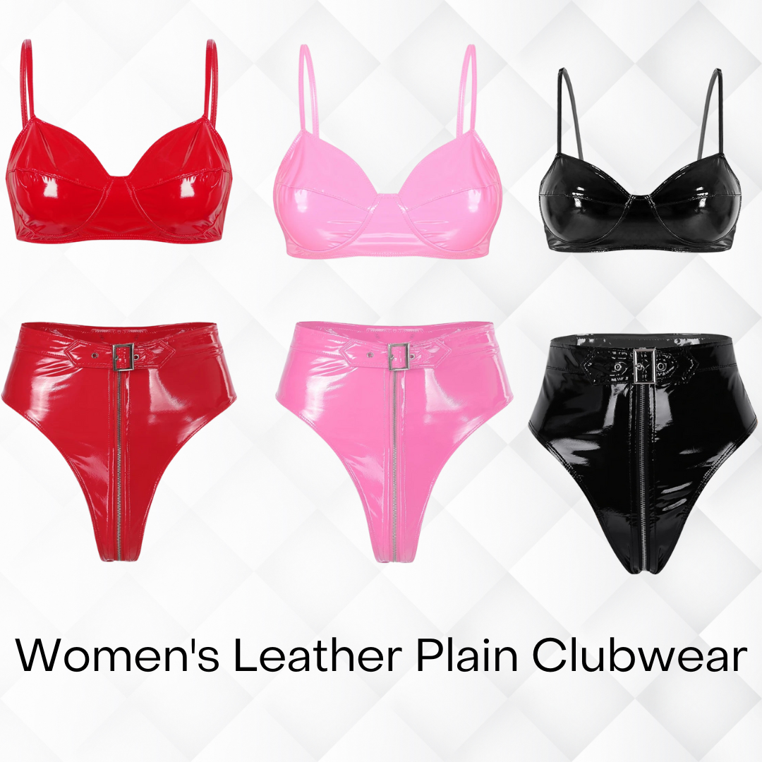 Women's Leather Plain Clubwear