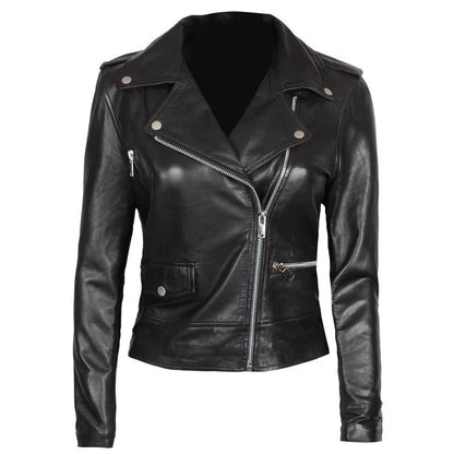 Women Asym Biker Jacket