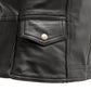 Black / X Small Lolita Women's Motorcycle Leather Vest - skyjackerz
