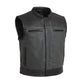 Black Grey / Small Lowrider Men’s Perforated Leather Vest - skyjackerz