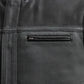 Black - White / Small Lowrider Men’s Perforated Leather Vest - skyjackerz