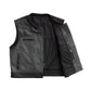 Black - White / Small Lowrider Men’s Perforated Leather Vest - skyjackerz