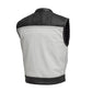 Black - White / Small Lowrider Men’s Perforated Leather Vest - skyjackerz