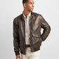 Men's Bomber Jacket with Rib Knit