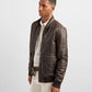 Men's Bomber Jacket with Rib Knit