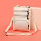 White Women's Leather Shoulder Bag - Multi-Pockets Casual Handbag - skyjackerz