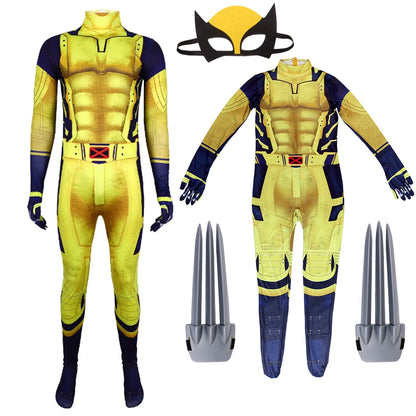 Wolverine Cosplay Bodysuit with Mask and Claws