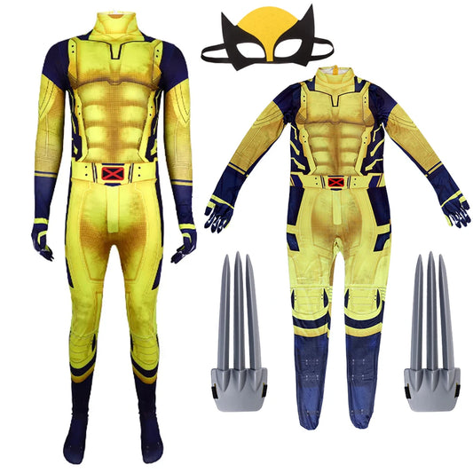 Wolverine Cosplay Bodysuit with Mask and Claws