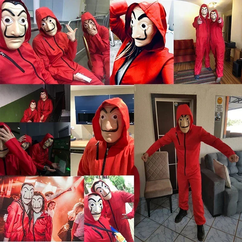 Adult Money Heist Salvador Dali Costume with Mask