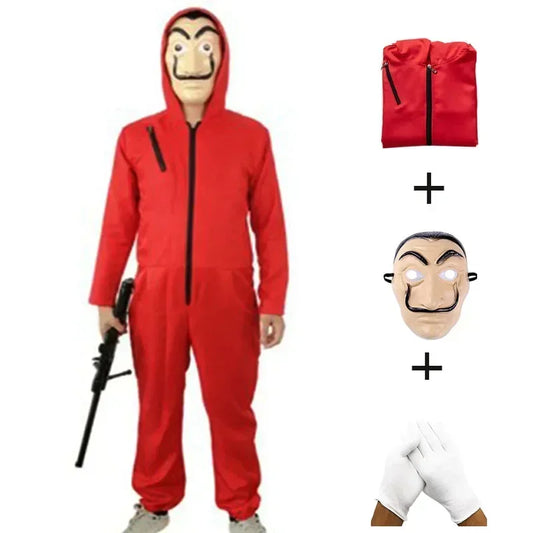 Adult Money Heist Salvador Dali Costume with Mask