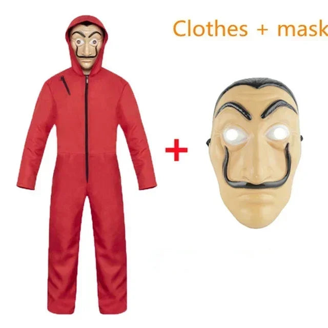 Adult Money Heist Salvador Dali Costume with Mask