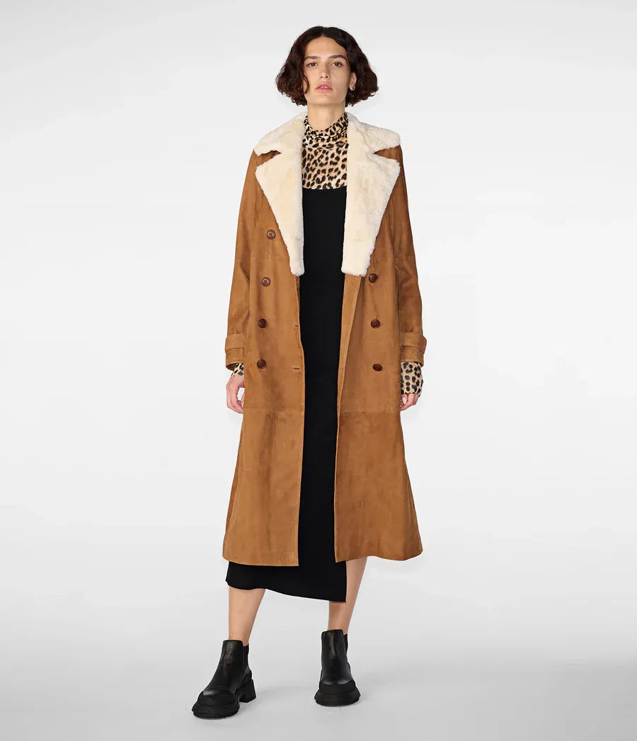 Savannah Faux Fur Trench