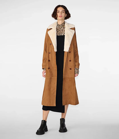 Black / Small Savannah Faux Fur Trench - skyjackerz