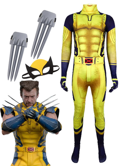 Wolverine Cosplay Bodysuit with Mask and Claws