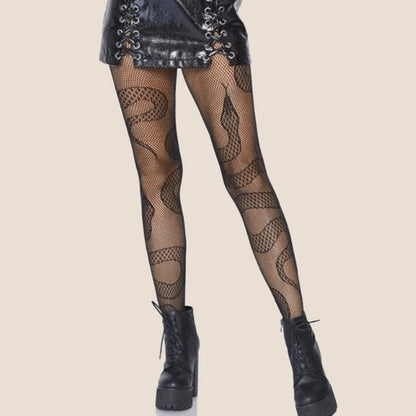 Snake Women's Mesh Pantyhose Collection - skyjackerz