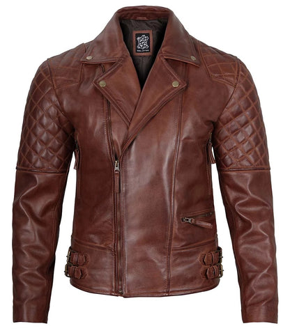 Medium Quilted Biker Jacket for Men - skyjackerz
